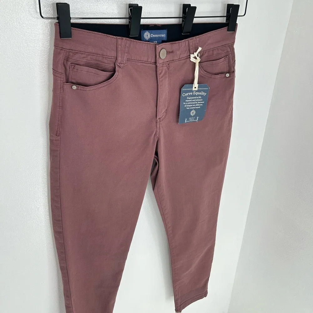 Democracy NWT Ab Solution Curve Equality Skinny Jeans Size 12 Mauve 33x26.5 - Picture 4 of 14